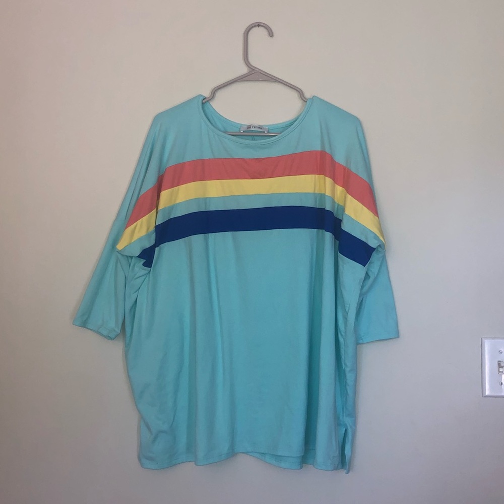 Ces Femme Half Sleeve Top- EUC